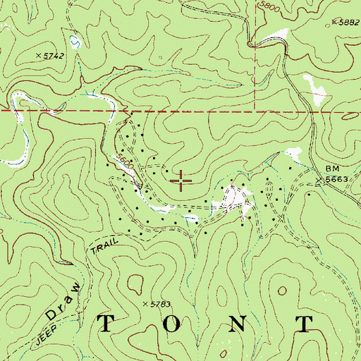 Topographic Map of Diamond Point Summer Homes, AZ