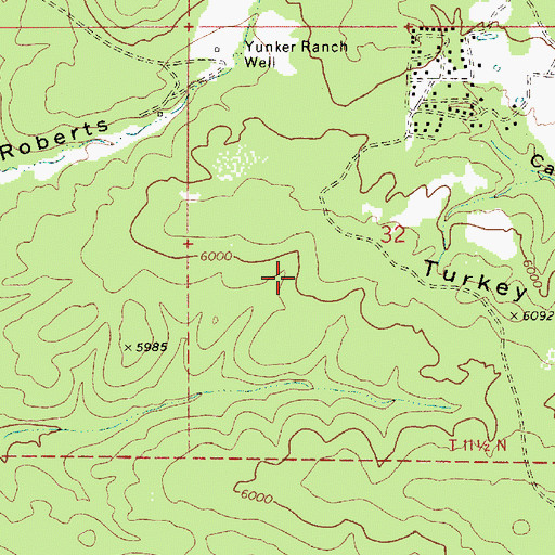 Topographic Map of Mead Ranch, AZ