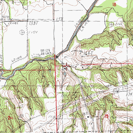 Topographic Map of Fairview School (historical), IL
