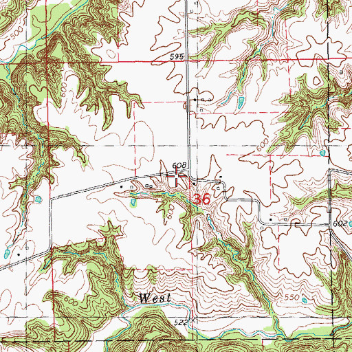 Topographic Map of Fairview School (historical), IL