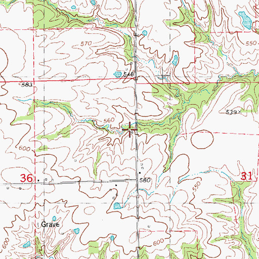 Topographic Map of Fairview School (historical), IL