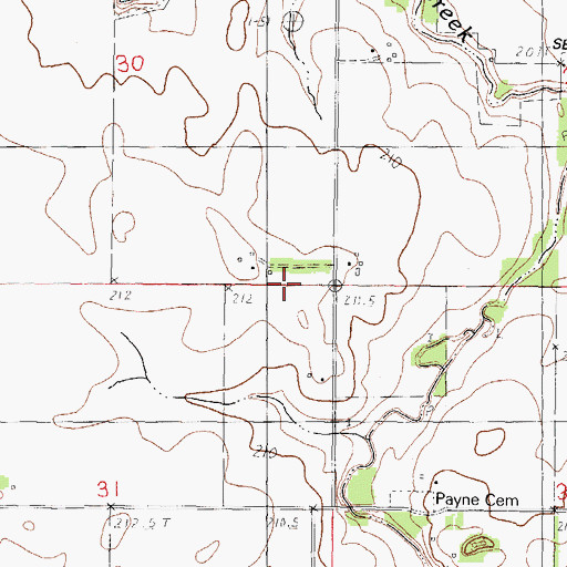 Topographic Map of Fairview School (historical), IL