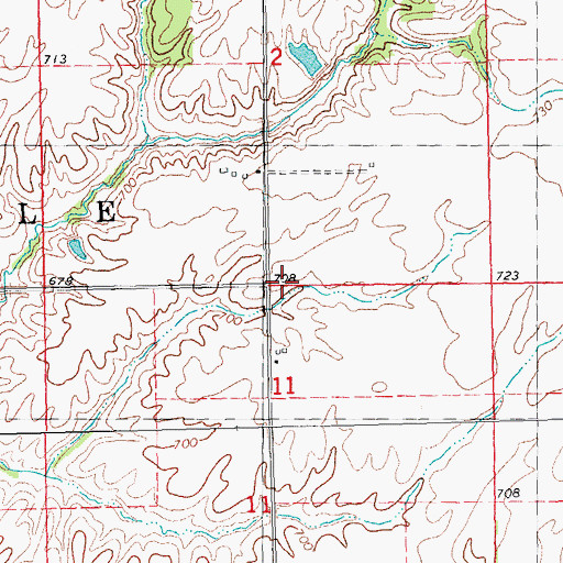 Topographic Map of Fairview School (historical), IL