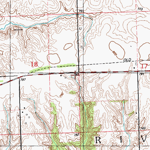 Topographic Map of Fairview School, IL