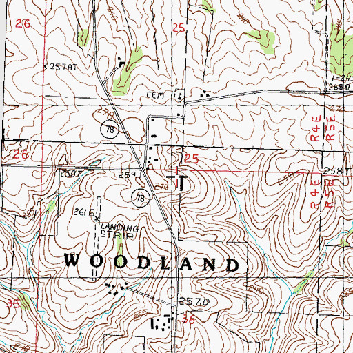 Topographic Map of Fairview School (historical), IL
