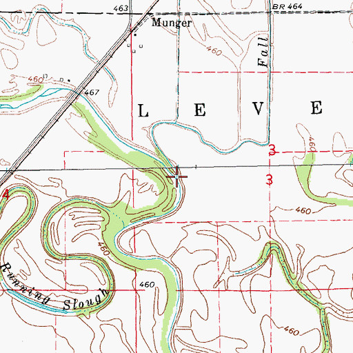 Topographic Map of Fall Creek, IL