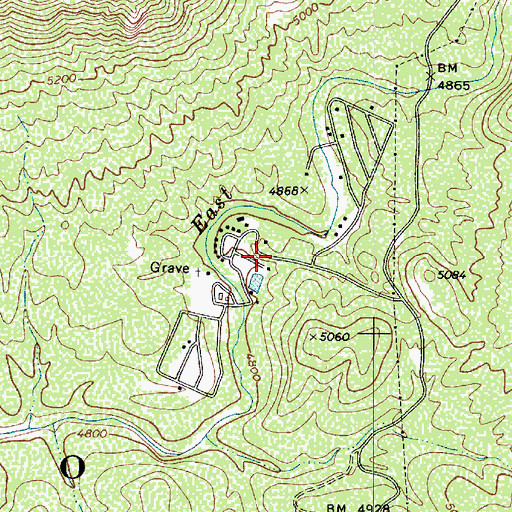 Topographic Map of Beaver Valley Estates, AZ