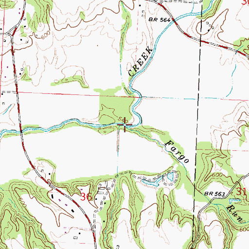 Topographic Map of Fargo Run, IL