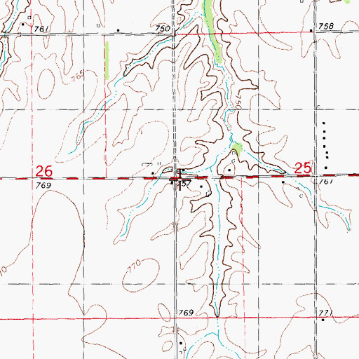 Topographic Map of Farmers Academy (historical), IL