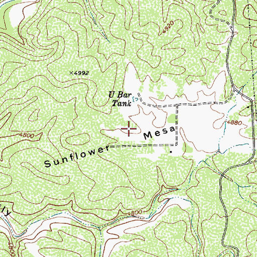 Topographic Map of Freedom Acres, AZ