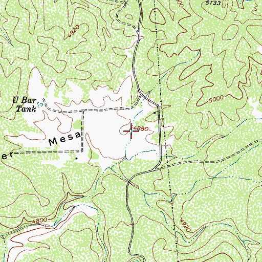 Topographic Map of Wonder Valley, AZ