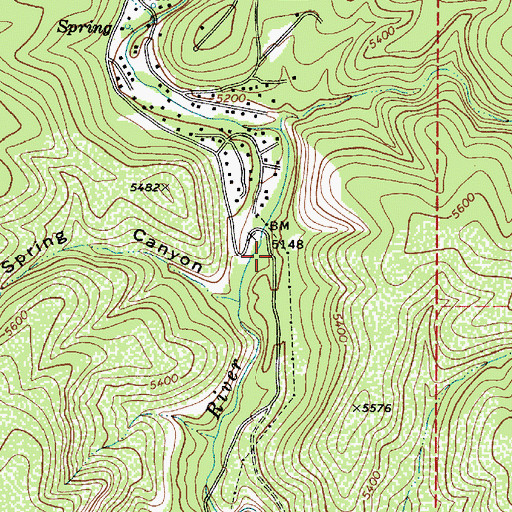 Topographic Map of Third Crossing Campground, AZ