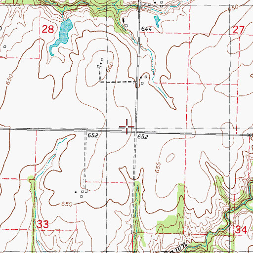 Topographic Map of Fawn Creek School, IL
