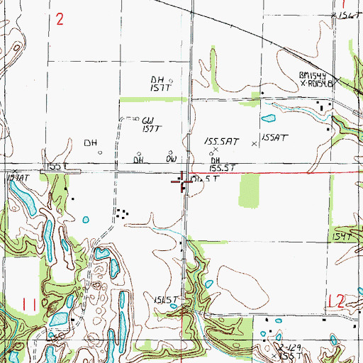 Topographic Map of Fender School (historical), IL
