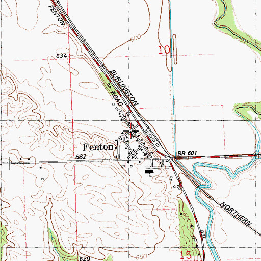 Topographic Map of Fenton, IL