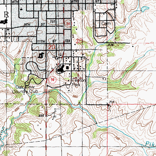 Topographic Map of Fenton Park, IL