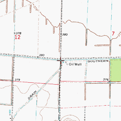 Topographic Map of Ferguson Creek, IL