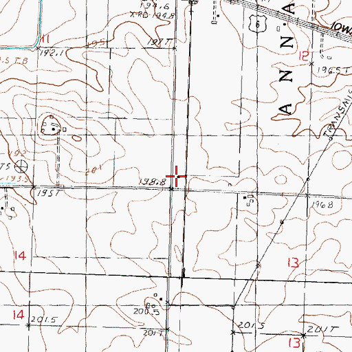 Topographic Map of Ferguson School (historical), IL