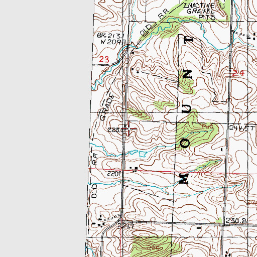 Topographic Map of Ferrin School (historical), IL