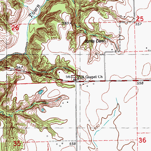 Topographic Map of Fey School (historical), IL