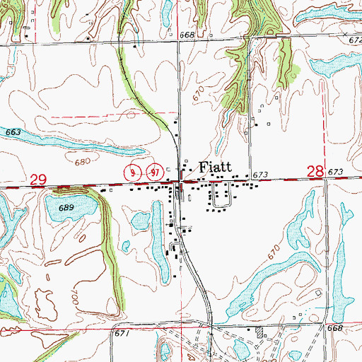 Topographic Map of Fiatt, IL