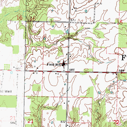 Topographic Map of Field Elementary School, IL