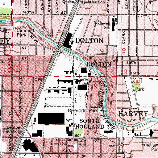 Topographic Map of Field School, IL