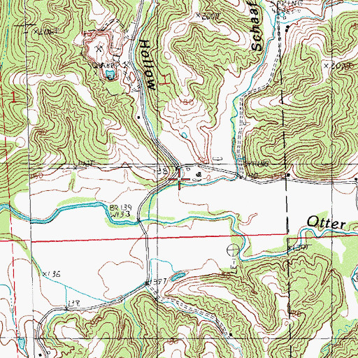 Topographic Map of Fieldon Hollow, IL