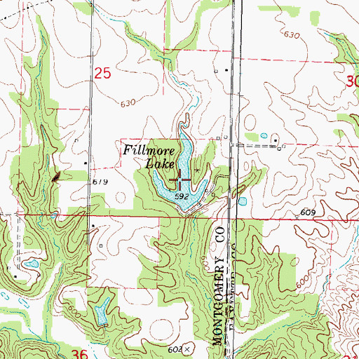 Topographic Map of Fillmore Lake, IL