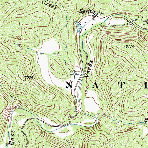Topographic Map of East Verde Crossing, AZ