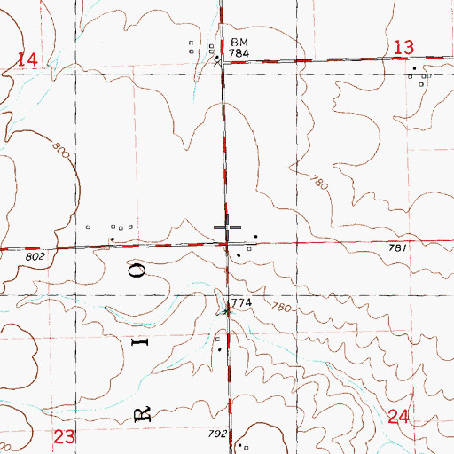 Topographic Map of Finley School (historical), IL