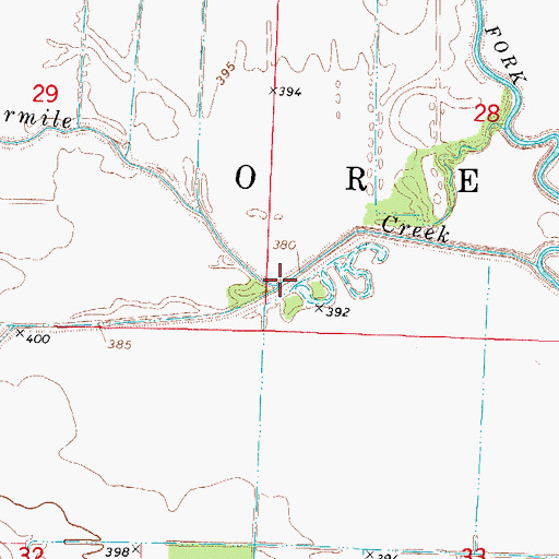 Topographic Map of Fish Slough, IL
