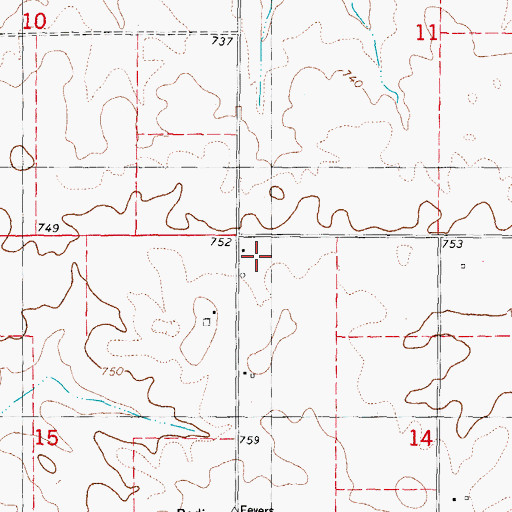 Topographic Map of Fishburn School (historical), IL