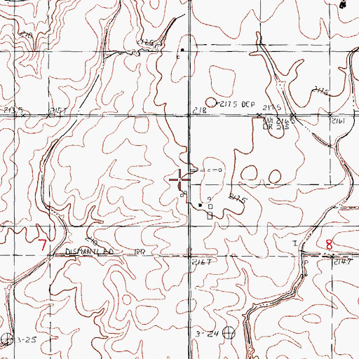 Topographic Map of Fitzgerald School (historical), IL