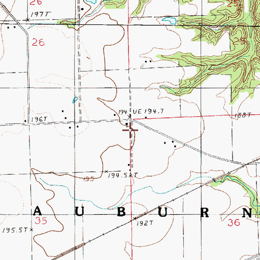 Topographic Map of Five Points Christian Church, IL