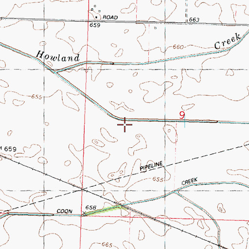 Topographic Map of Fivemile Branch, IL