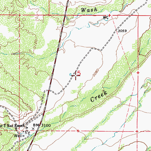 Topographic Map of Deer Creek Village Subdivision, AZ