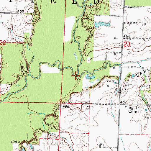 Topographic Map of Flat Branch, IL