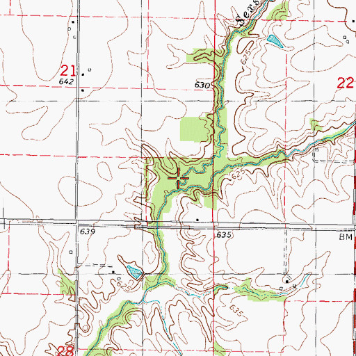 Topographic Map of Flat Branch, IL