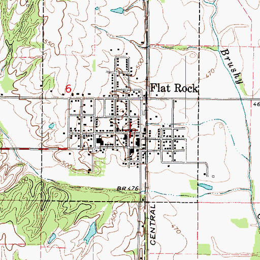 Topographic Map of Flat Rock, IL