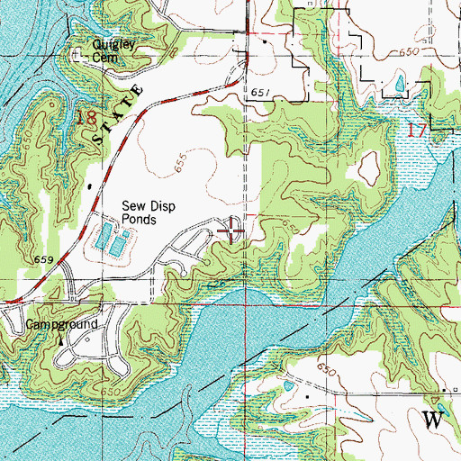 Topographic Map of Fletcher Church (historical), IL