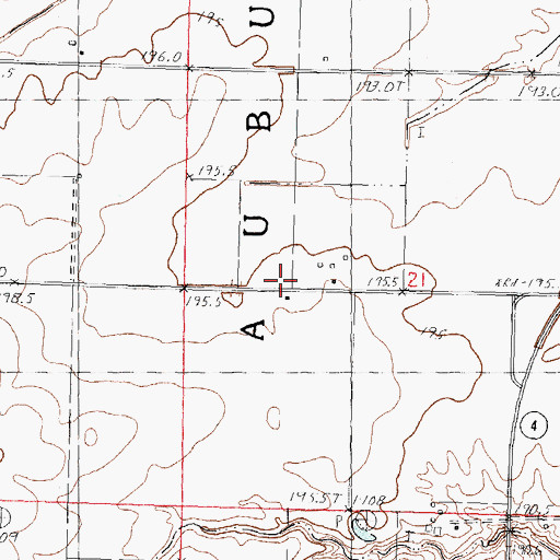 Topographic Map of Fletcher School (historical), IL