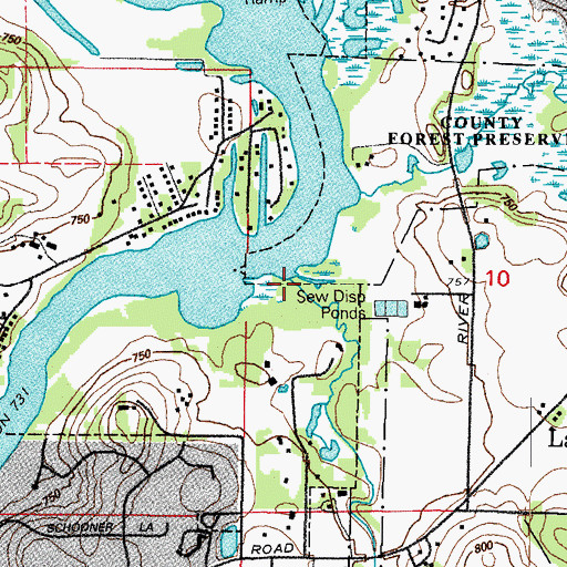 Topographic Map of Flint Creek, IL