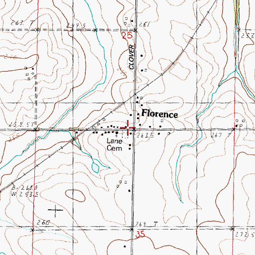 Topographic Map of Florence, IL