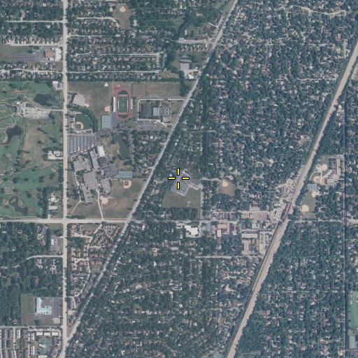 Aerial/Satellite Image of Flossmoor School, IL