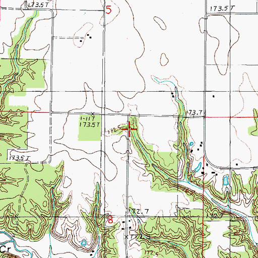 Topographic Map of Foltz School (historical), IL
