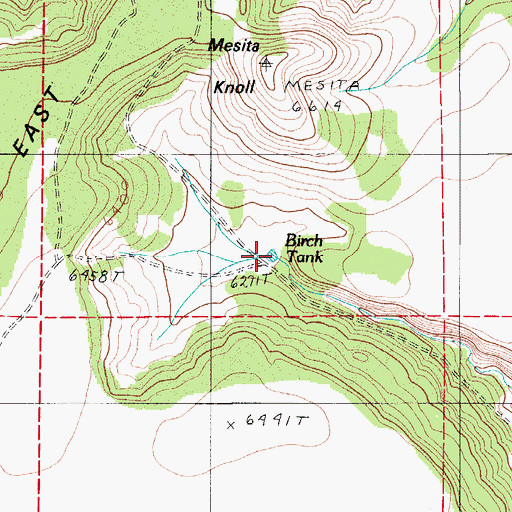 Topographic Map of Birch Tank, AZ