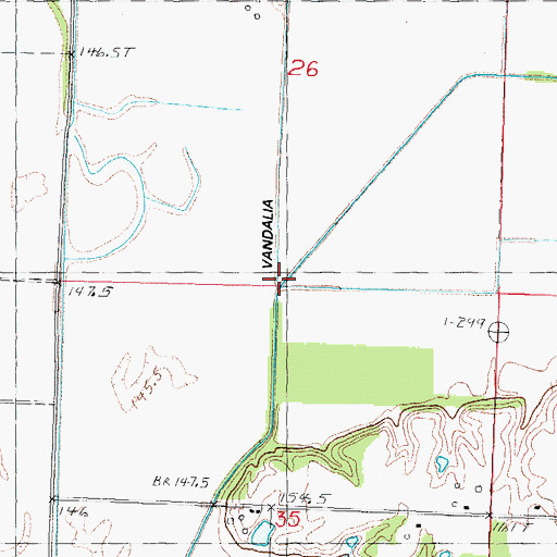 Topographic Map of Forbis Creek, IL