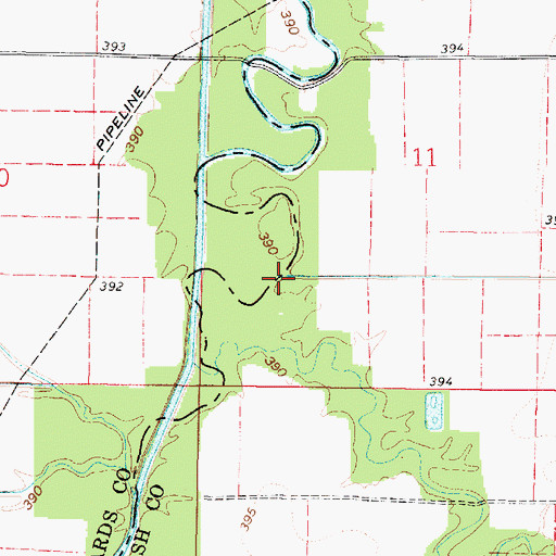 Topographic Map of Fordice Creek, IL