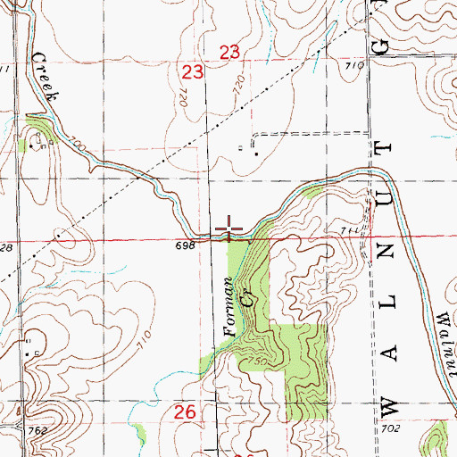 Topographic Map of Forman Creek, IL